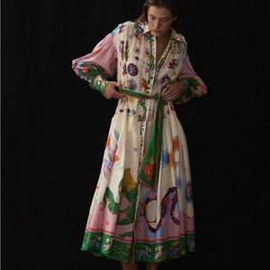 ALÉMAIS
Lou Beach seeker Linen Midi Shirt Dress